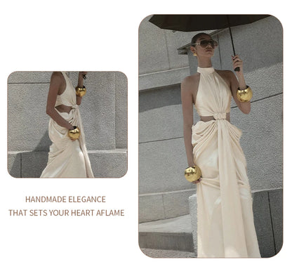 Twist-Cutout Maxi Dress