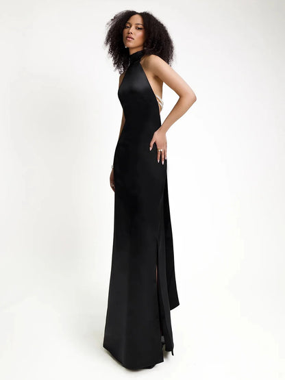 Pearl Backless Maxi Dress