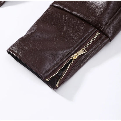 Vintage Leather Biker Jacket