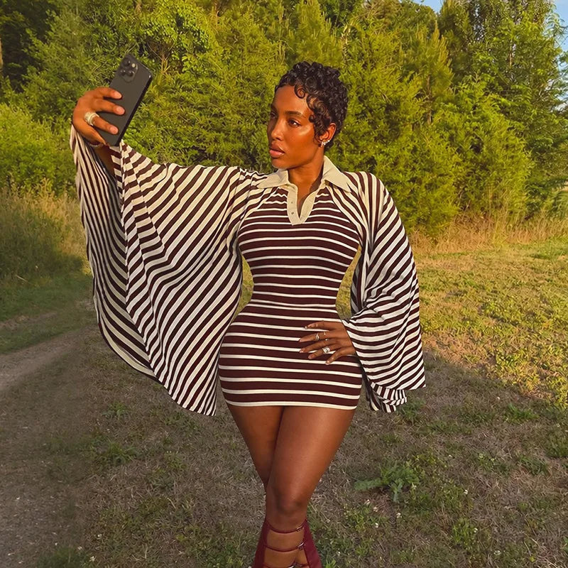 Alissa Striped Mini Dress