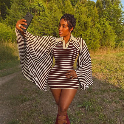 Alissa Striped Mini Dress