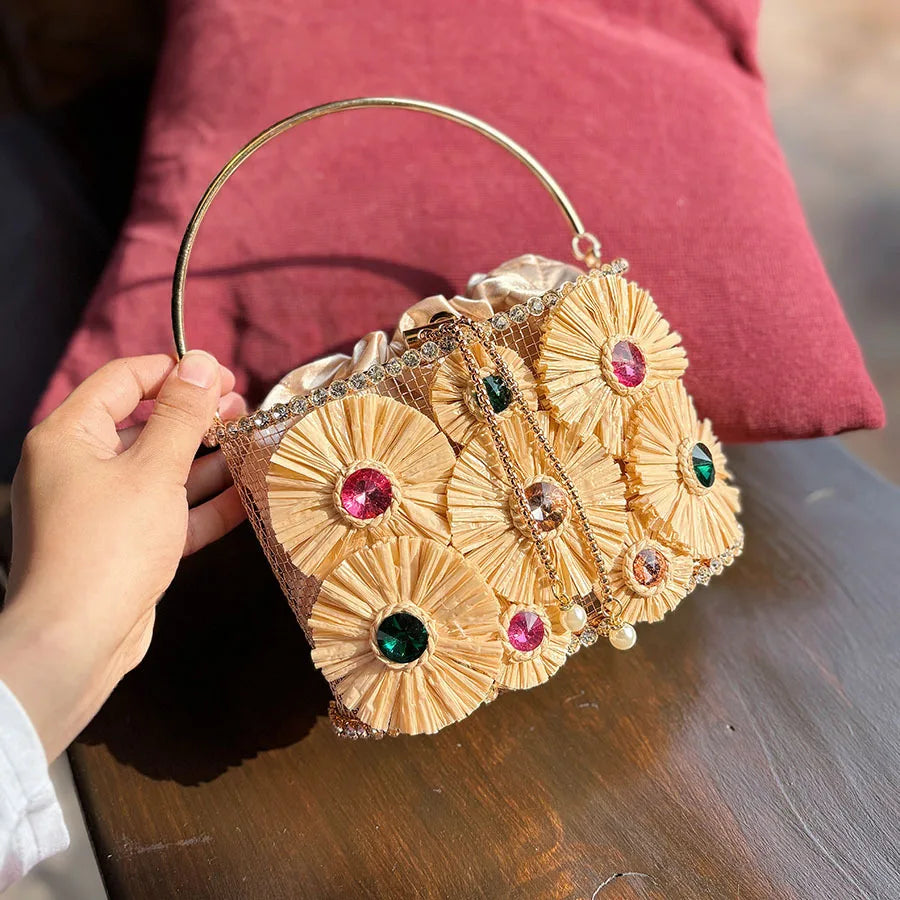 Flower Bucket Cage Purse