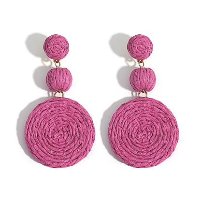 Handmade Rattan Knit Earrings