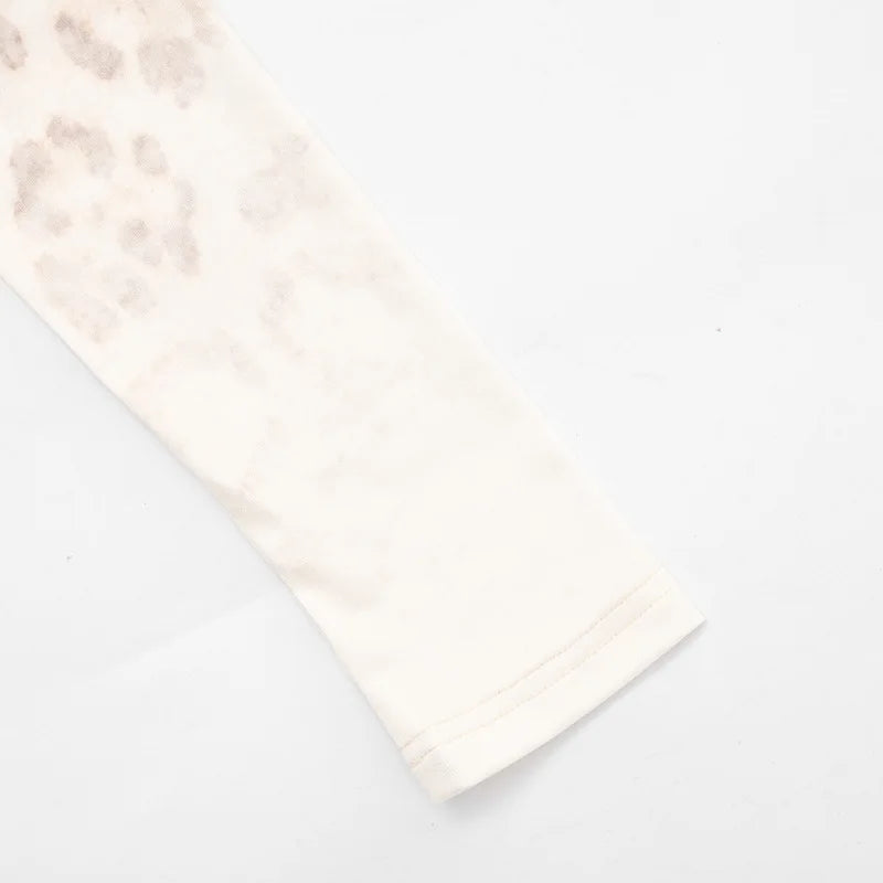 Gradient Leopard Hooded Flared Pants Set
