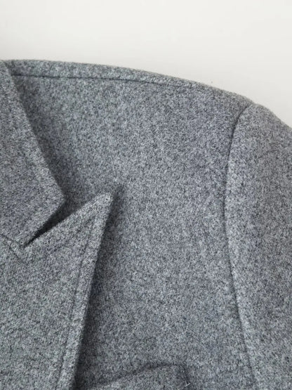 Wool Tassel Hem Coat