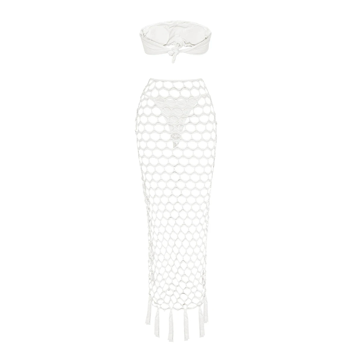 Lilithia Crochet Knit Bikini Skirt Set