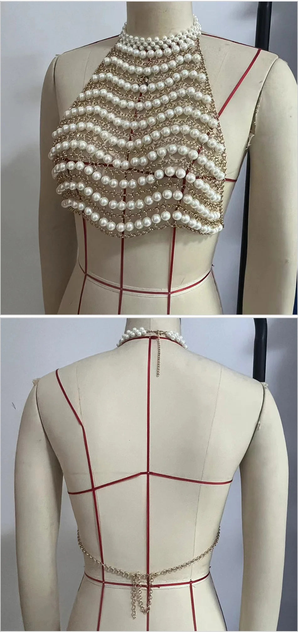 Pearl Embellished Crop Top