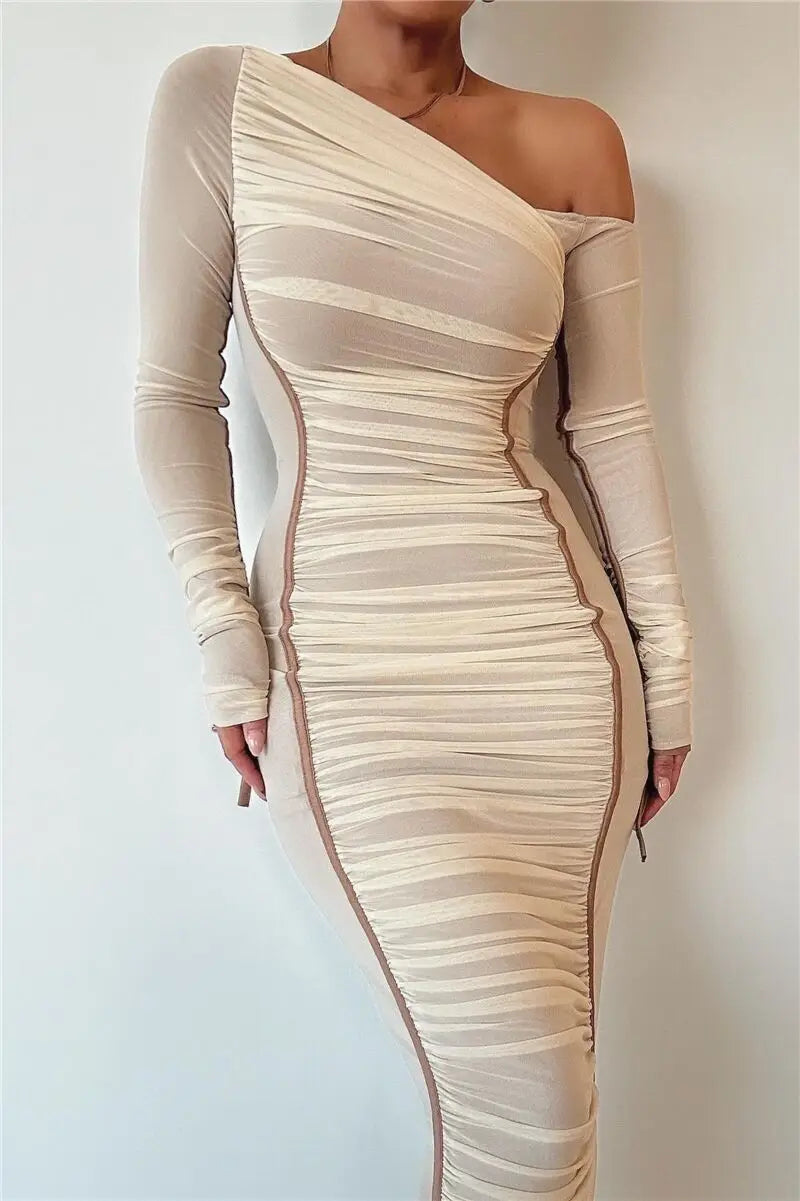 Larsa Ruched Midi Dress