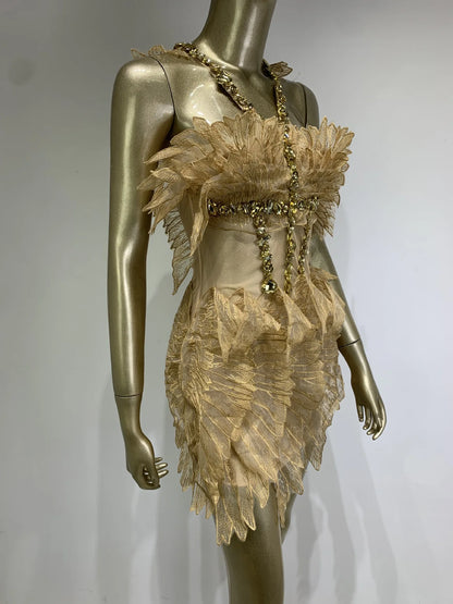 Crystal Swan Mini Dress