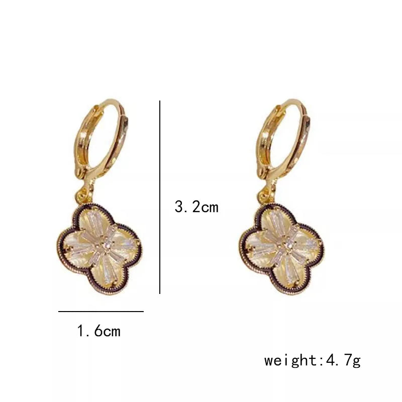 Leaf Clover Dangle Earrings