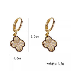Leaf Clover Dangle Earrings