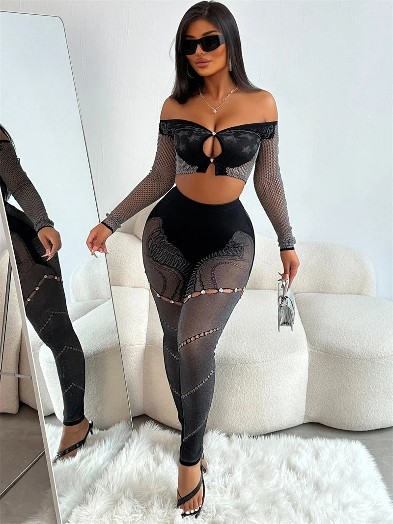 Tysha Off Shoulder Leggings Set