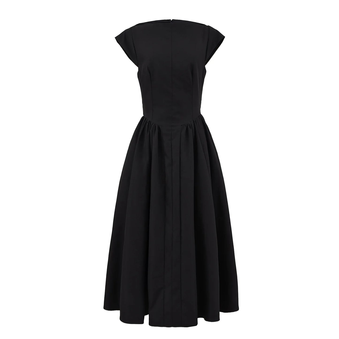 Modern Pleated Midi Dress