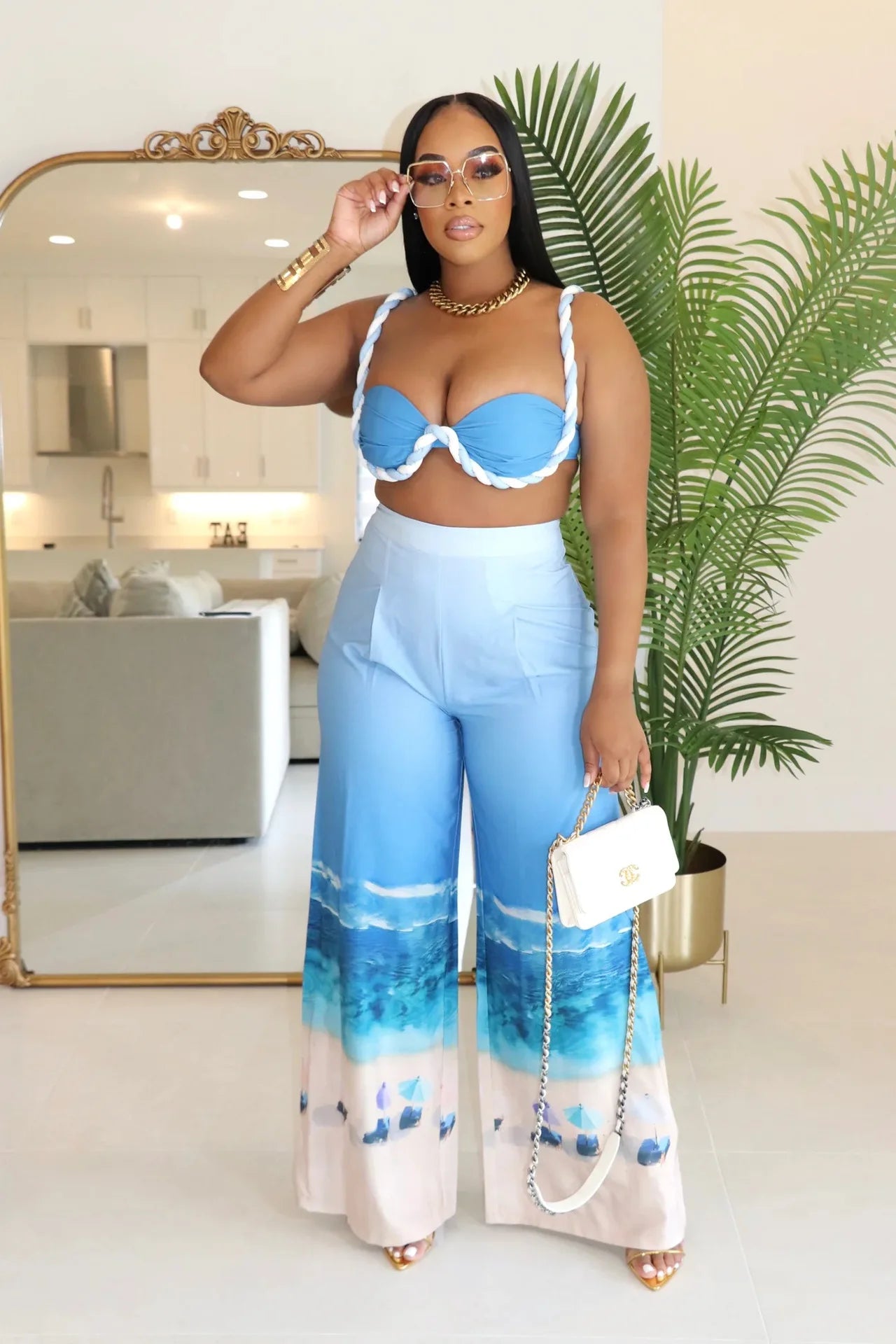 Blue Martini Pants Set