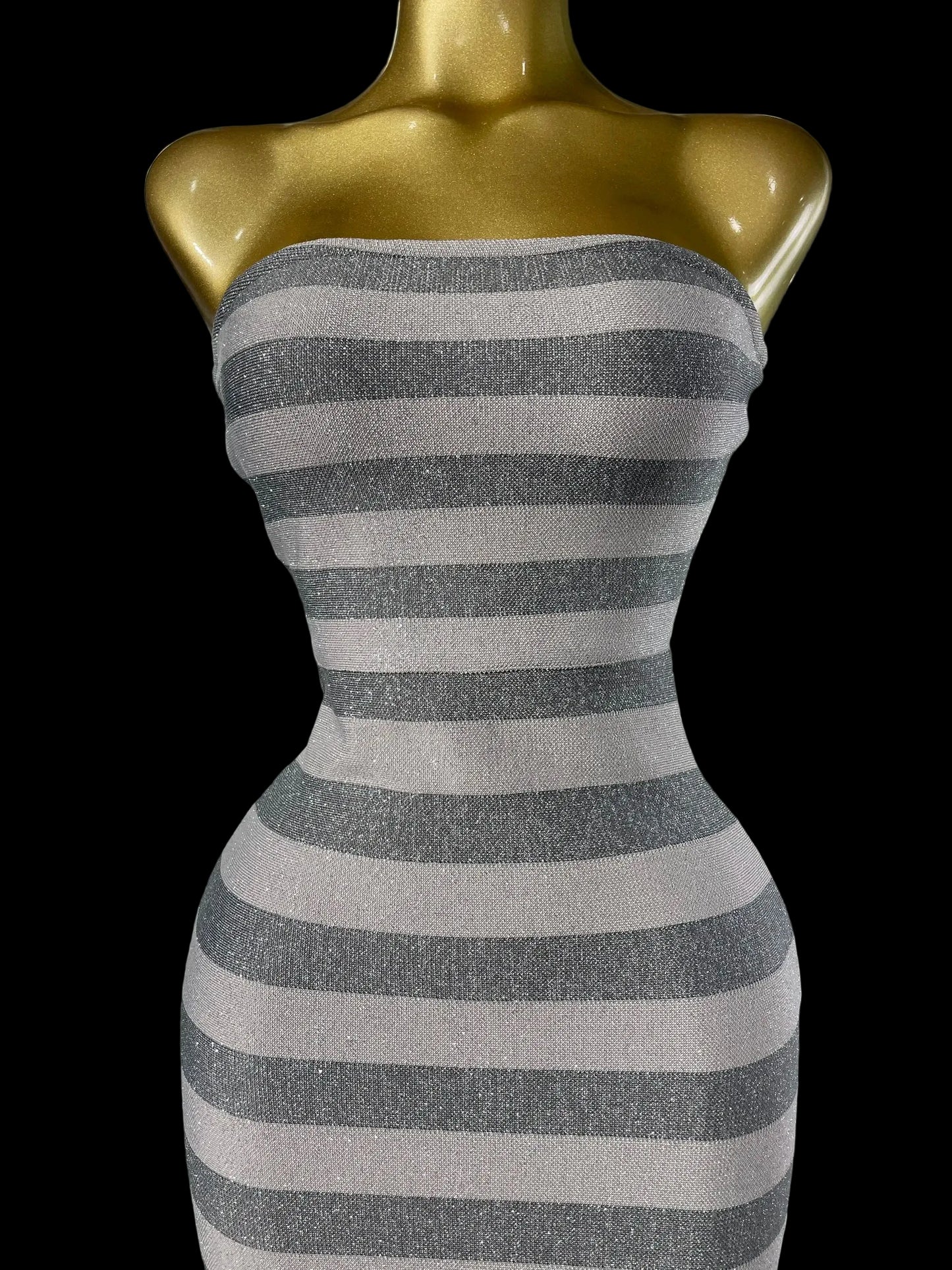 Silver Sequins Bandage Dress