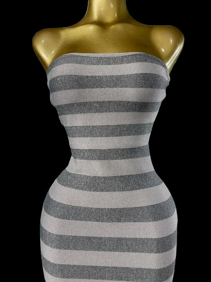 Silver Sequins Bandage Dress