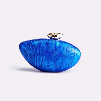 Shell Pearl Marble Clutch Purse