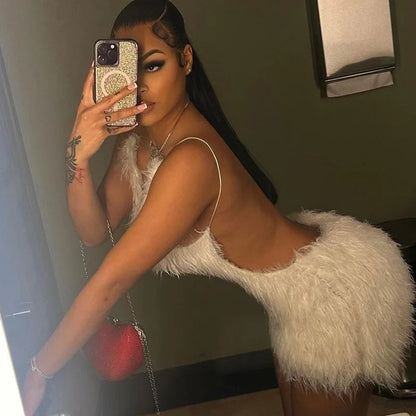 Furry Queen Mini Dress