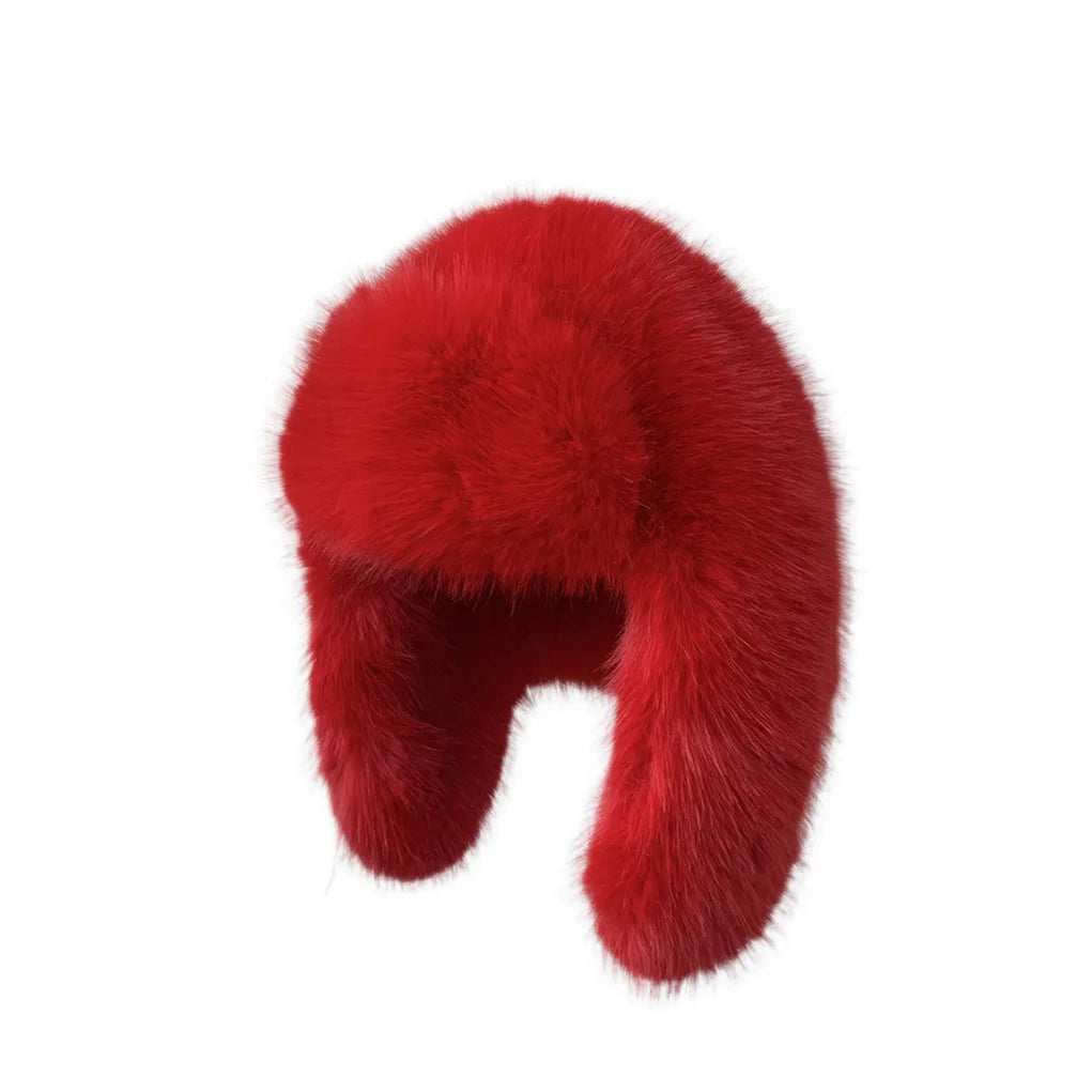 Plush Earflap Fur Hat