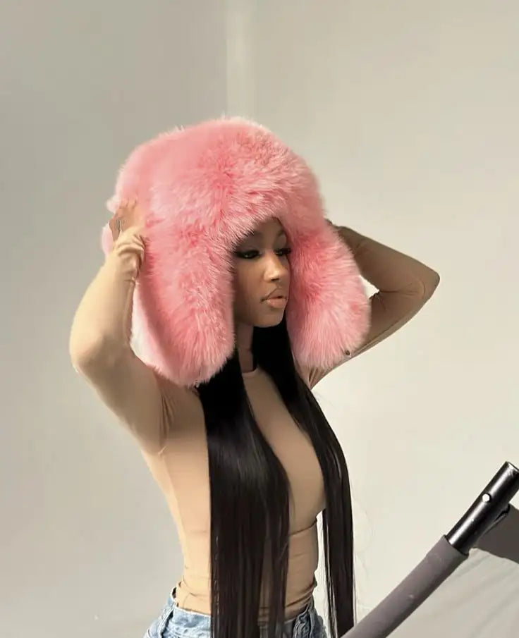 Plush Earflap Fur Hat