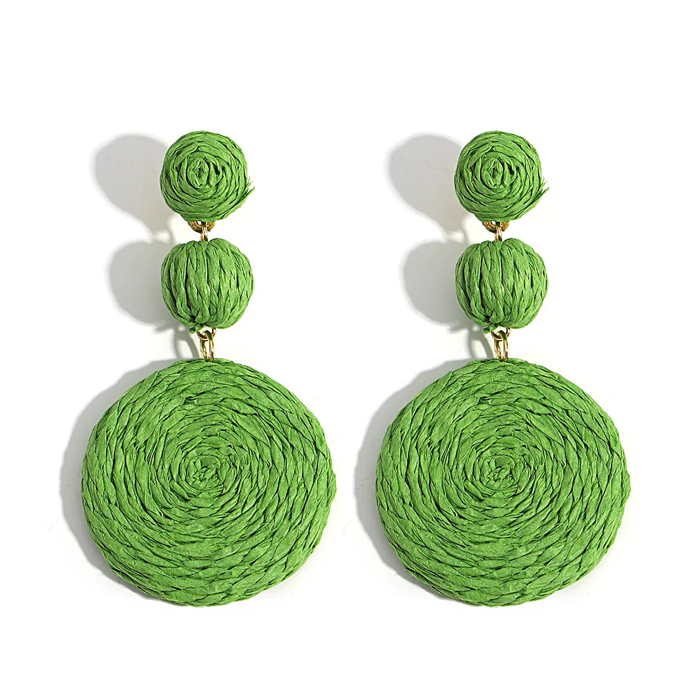 Handmade Rattan Knit Earrings
