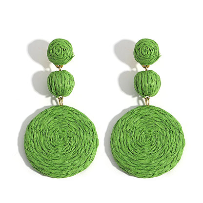 Handmade Rattan Knit Earrings