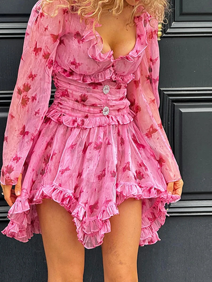 Brunching Ruffles Mini Dress