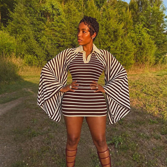 Alissa Striped Mini Dress
