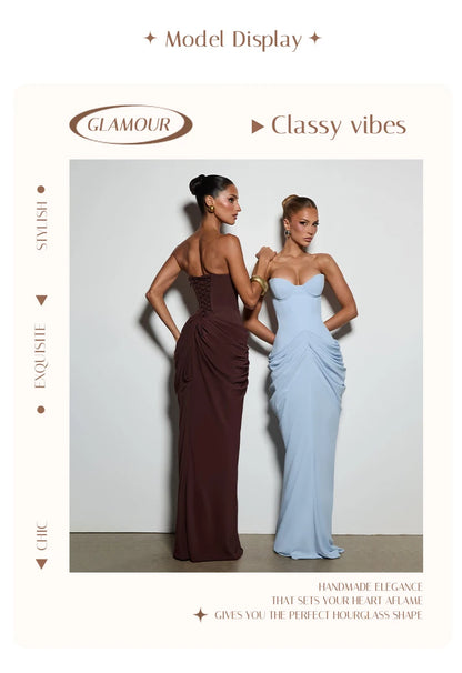 Grande Dame Ruched Maxi Dress