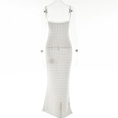 Darlyne Crochet Knitted Maxi Dress
