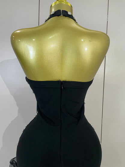 Sarah Rhinestone Bandage Mini Dress