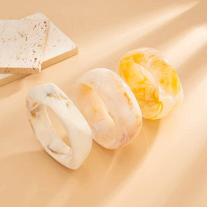 3Pcs Vintage Resin Bangle Bracelet