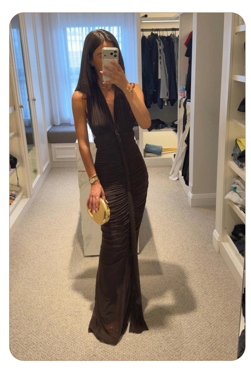 Maria Ruched Maxi Dress