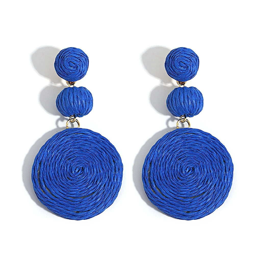 Handmade Rattan Knit Earrings