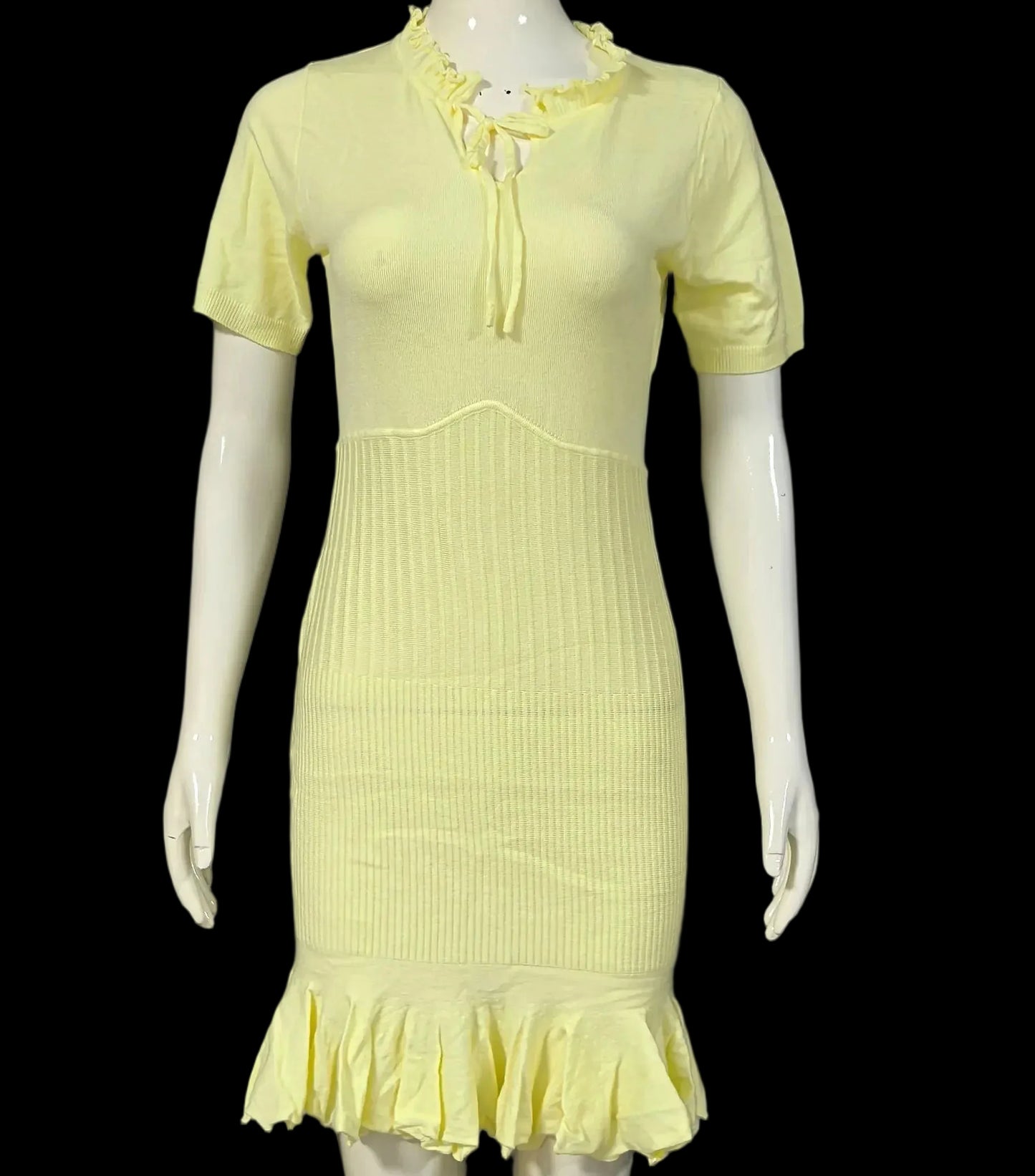 Talina Knit Ruffle Mini Dress