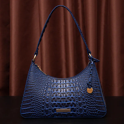 Reptile Luxe Shoulder Handbag