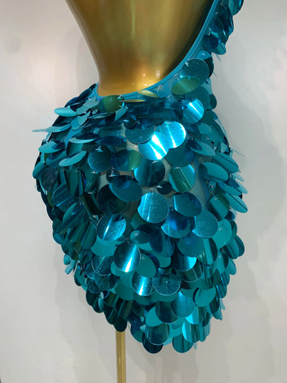 Marissa Sequins Backless Mini Dress