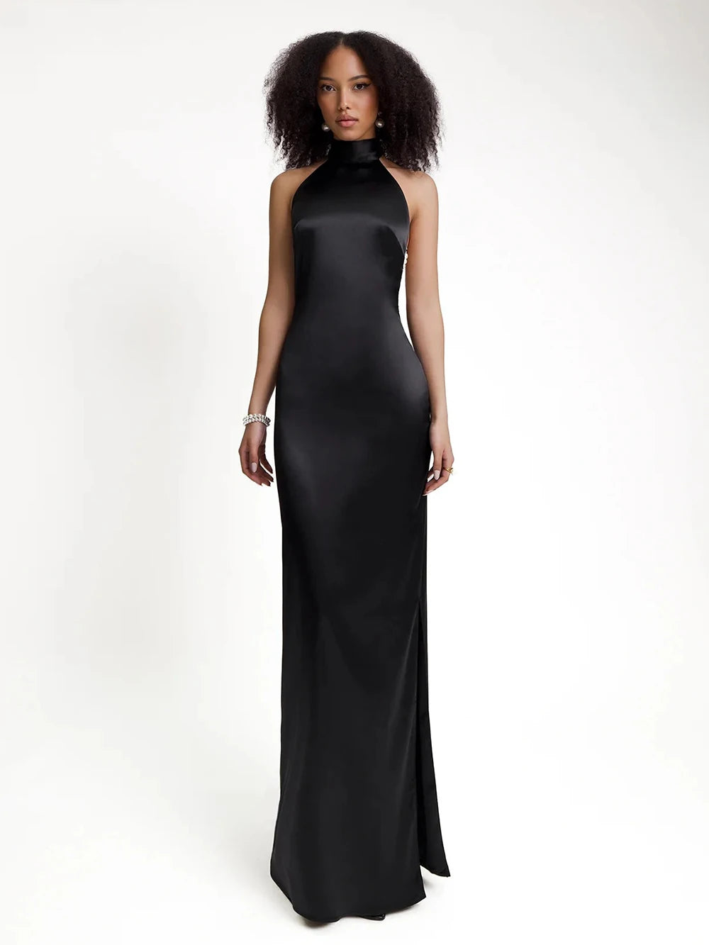 Pearl Backless Maxi Dress
