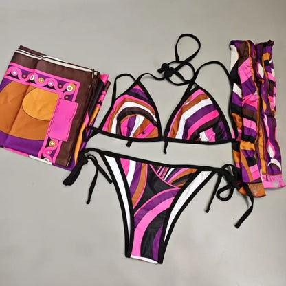 Nevis Bikini Print Set