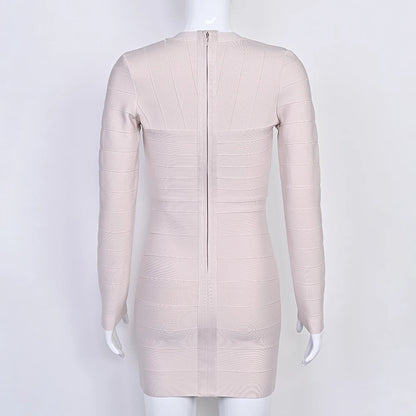 Plunge V Neck Bandage Mini Dress
