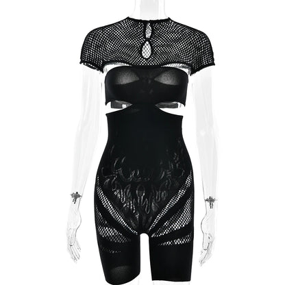 Laurie Mesh Romper