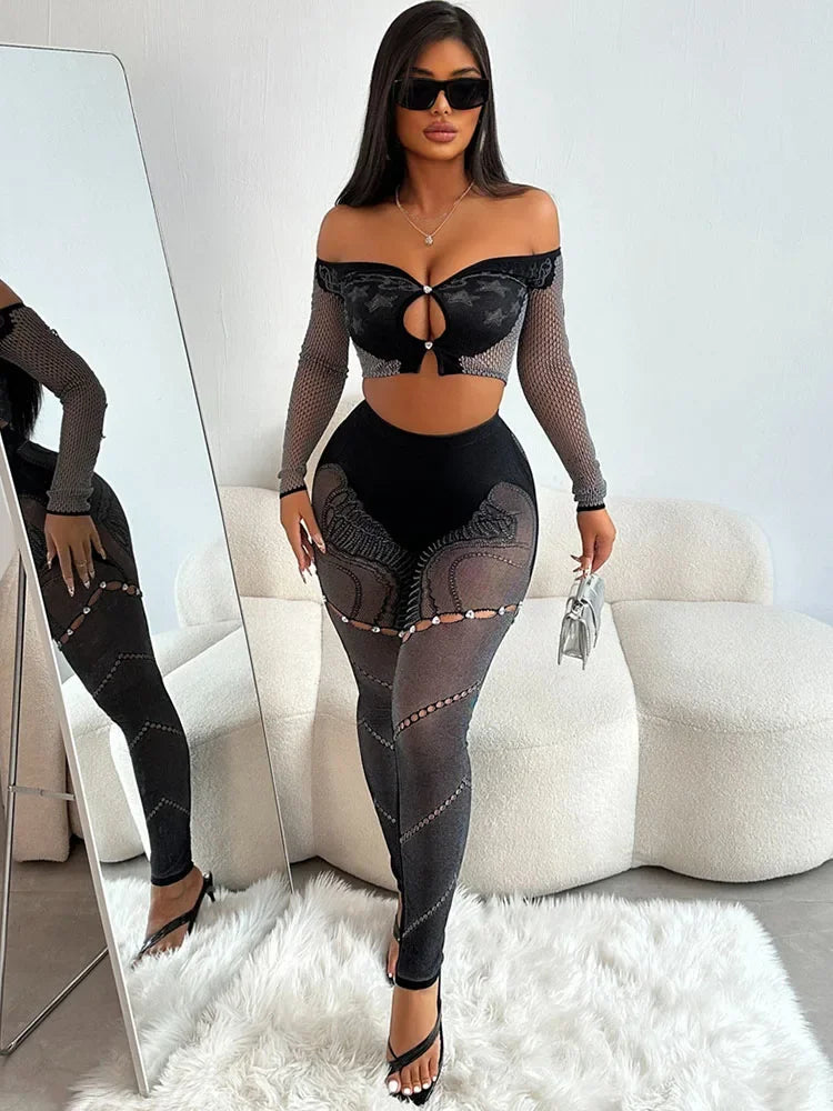 Tysha Off Shoulder Leggings Set