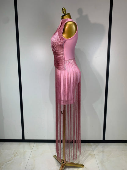 Izabella Tassel Bandage Maxi Dress