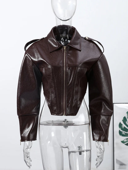 Vintage Leather Biker Jacket