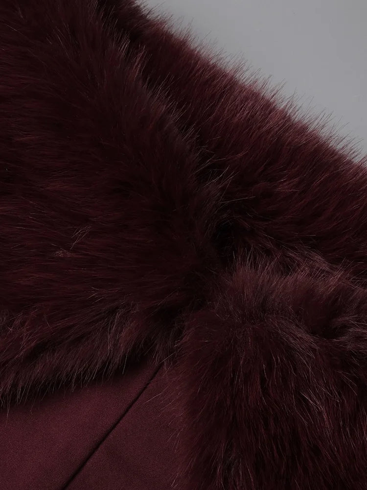 Lorene Fur Maxi Dress
