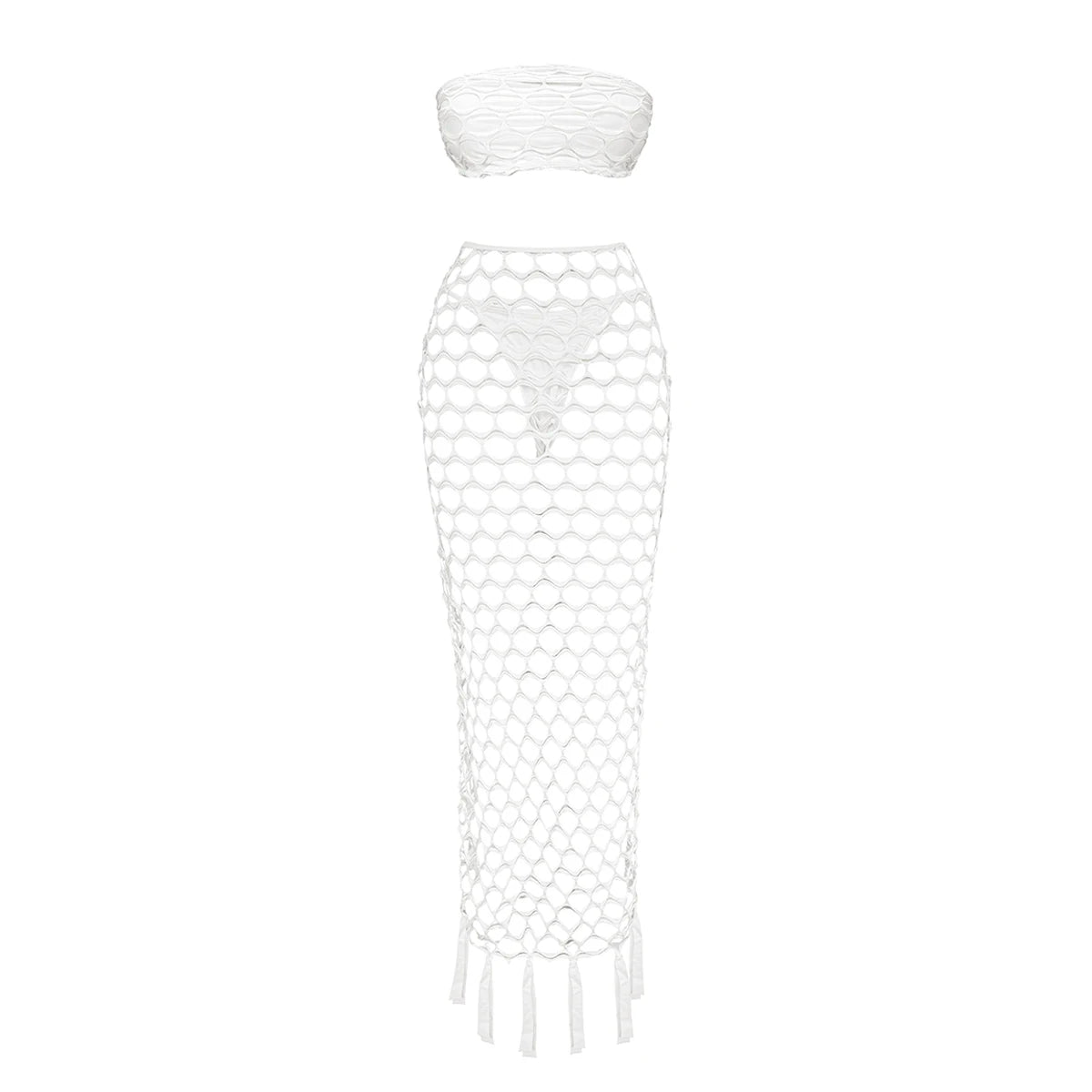 Lilithia Crochet Knit Bikini Skirt Set