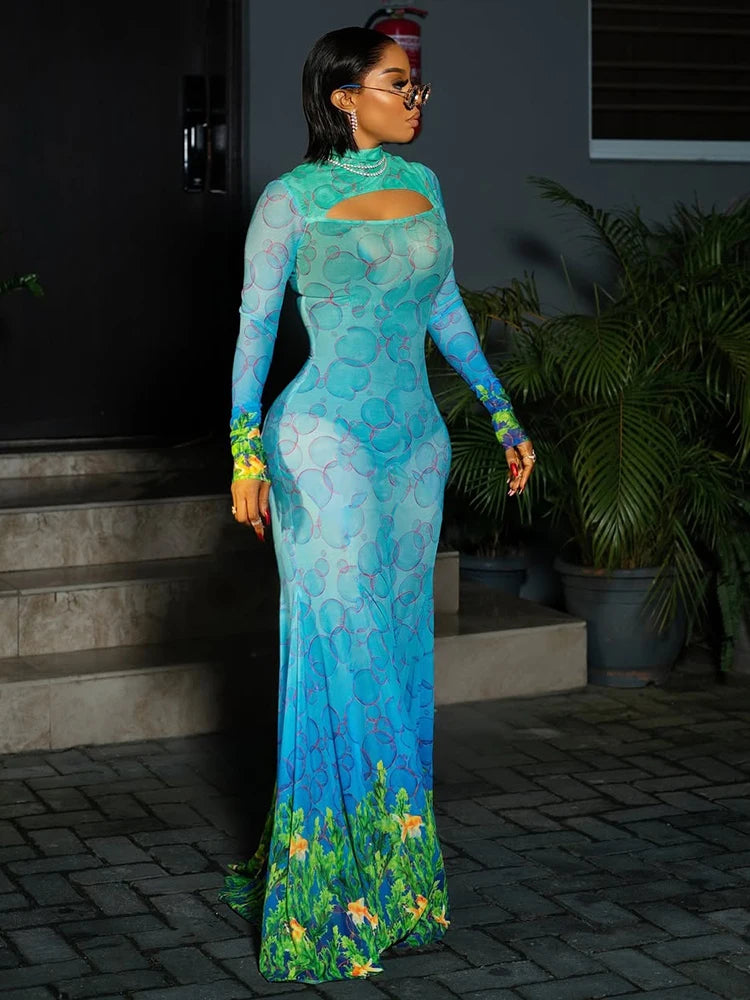 Olivia Fishtail Maxi Dress