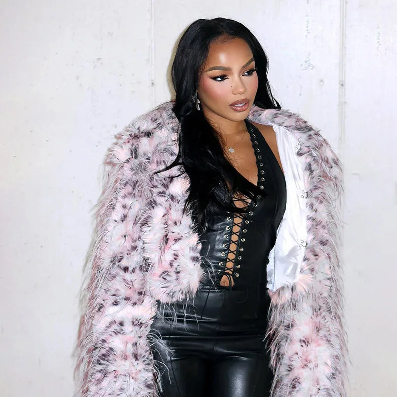 Leopard Fur Plush Coat