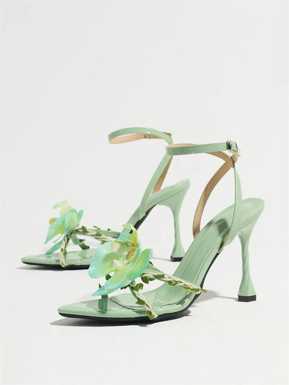 Leaf Vine Floral Heels