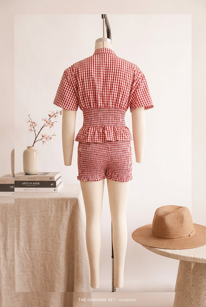 Tasha Plaid Short Set